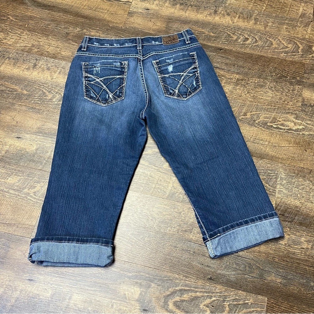 BKE Buckle Drew Denim Capri Jeans Stretch Womens 29 Contrast Stitch Western - Picture 8 of 12